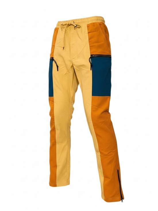 Motive Denim Other - Motive NWT Men's Beige, Orange & Blue Contrast Utility Joggers